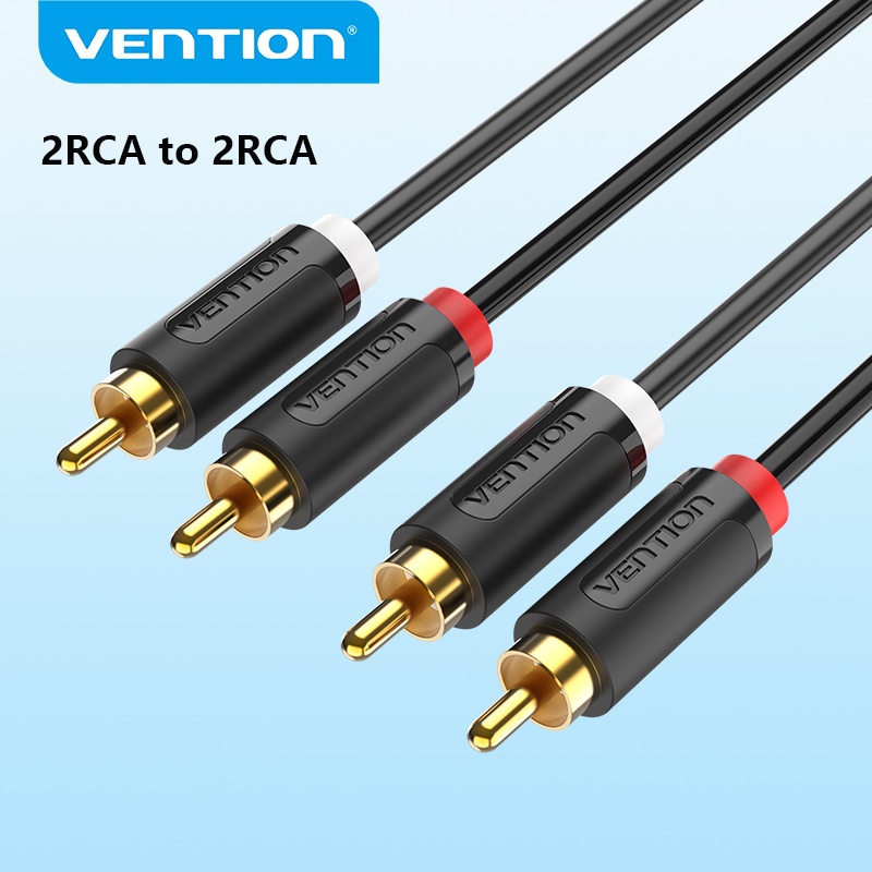 Vention RCA Cable 2 RCA to 2 RCA Stereo Gold-Plated RCA Audio Cable for ...