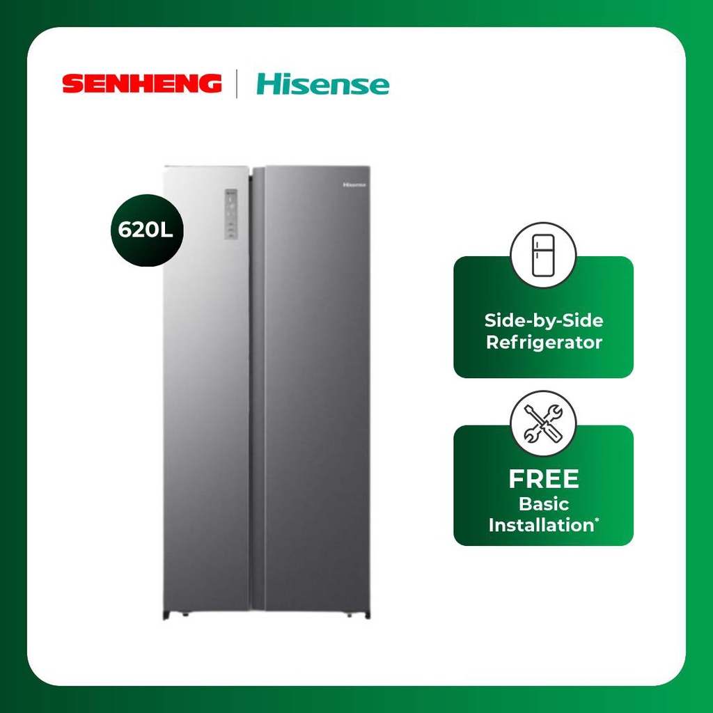 Hisense 620l Side By Side Inverter Refrigerator Hse Rs666n4acniv Shopee Malaysia 8672