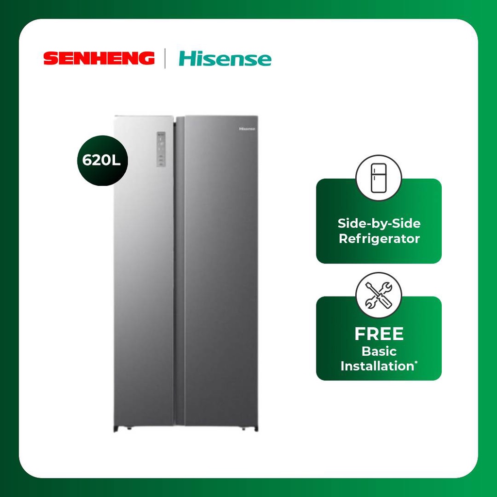 Hisense 620L Side by Side Inverter Refrigerator HSERS666N4ACNIV