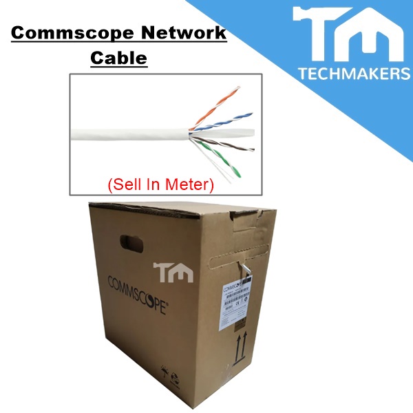 1 Meter Of 24AWG Commscope CaT6/CaT5E U/UTP PVC RJ45 Network Cable Techmakers