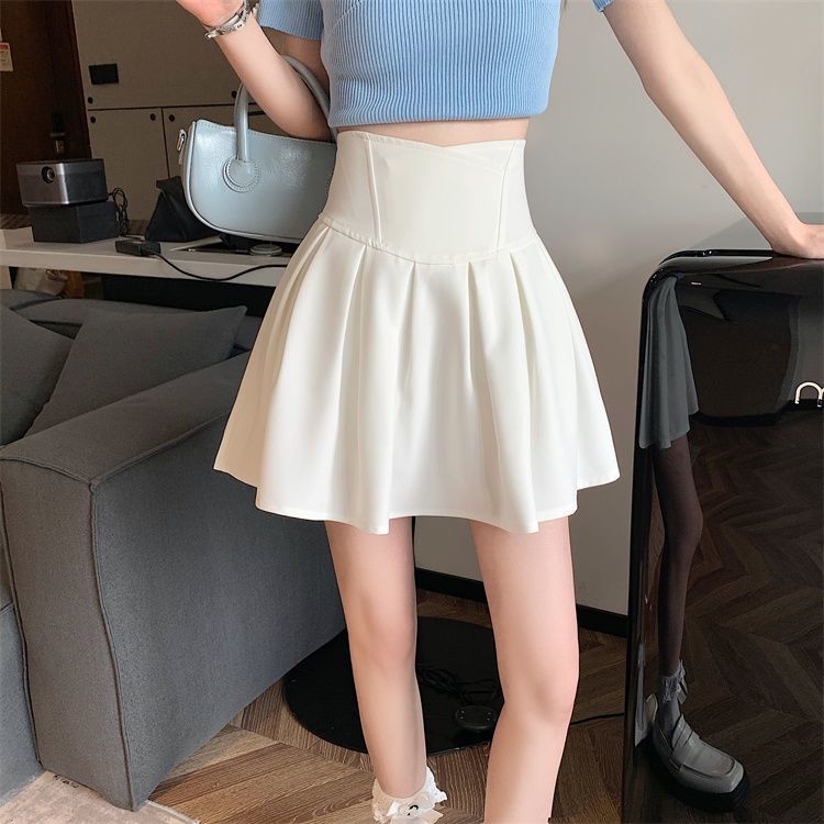 High waisted 2024 pleated skirt 90