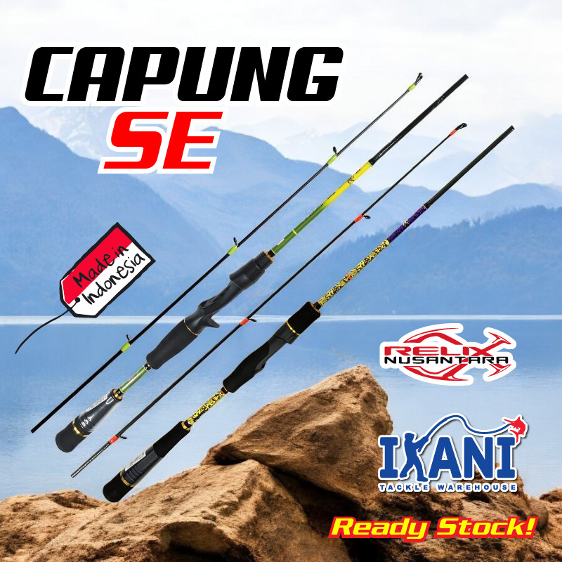 RELIX NUSANTARA CAPUNG SE FISHING ROD SPINNING BAITCASTING JORAN ...