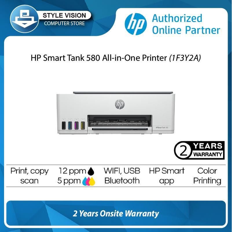 HP Smart Tank 580 All-in-One Printer (1F3Y2A)) | Shopee Malaysia