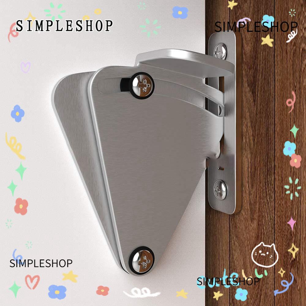 Barn Door Wood Latch, Hardware DIY Sliding Door Lock, Furniture Stainless Steel Push