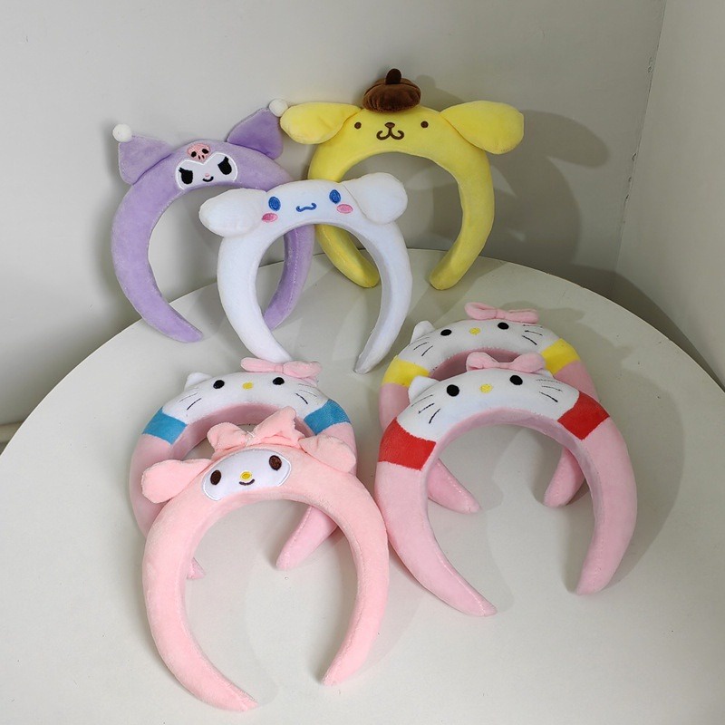 Sanrio Hair Hoop Kawaii Anime Mymelody Cinnamoroll Kuromi Melody Sponge ...