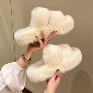 Spring plush slippers hot sale