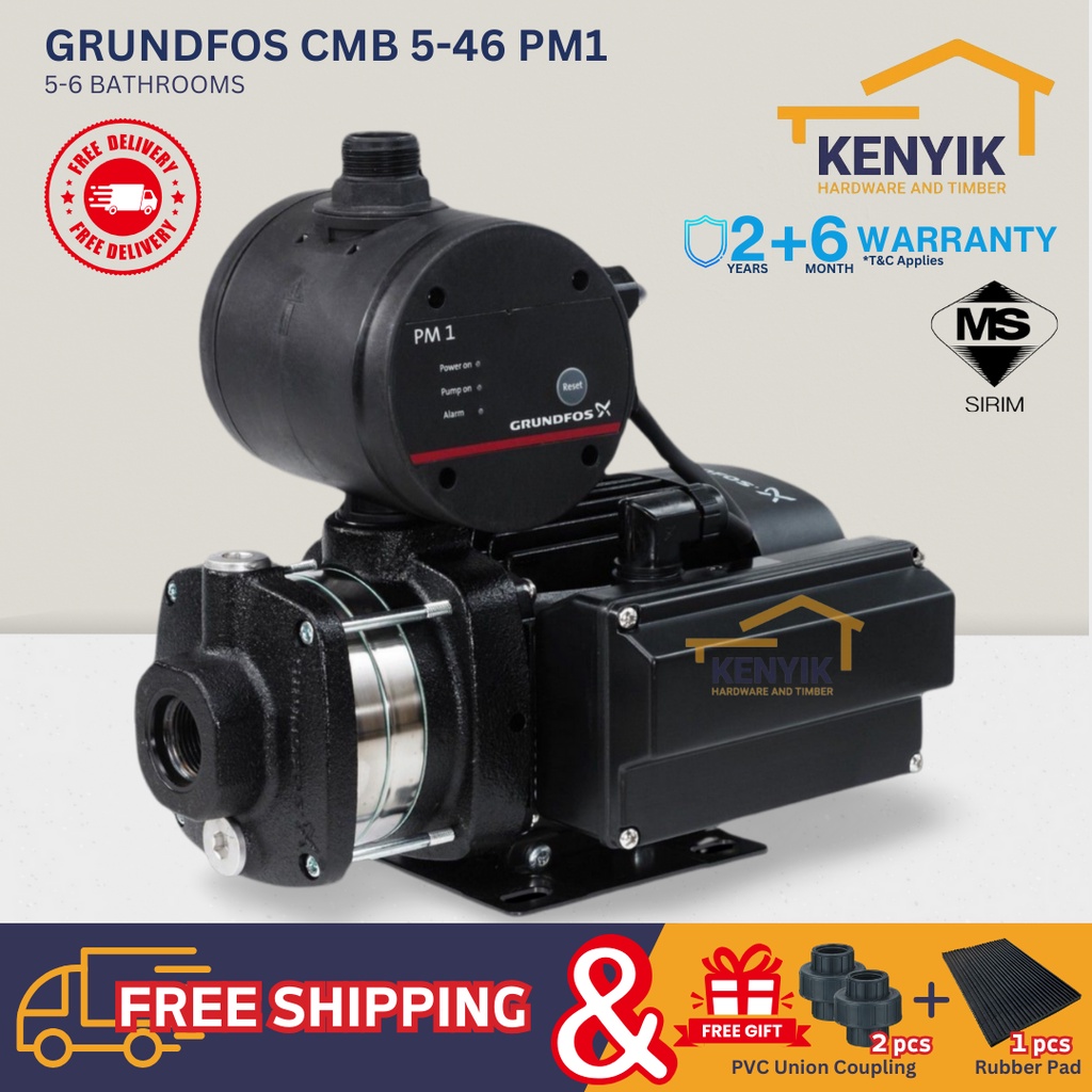 GRUNDFOS CMB546 PM1 Home/Domestic Water Pressure Booster Pump Shopee Malaysia