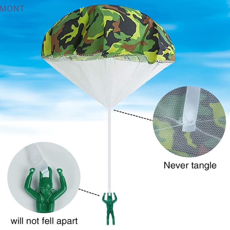 [MONT] Mini Soldier Parachute Toys Military Hand Throwing Toys Camouflage Fly Parachute DY