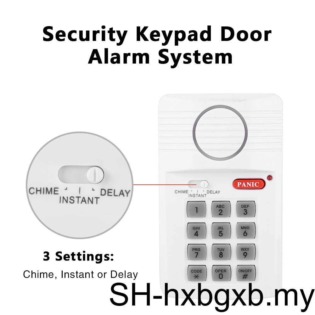 Door Alarm System 3 Settings Security Panic with Button Keypad for Home Office Shopee Malaysia