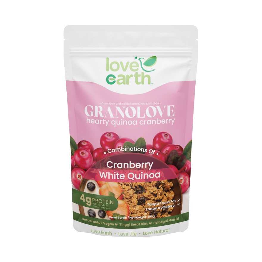 LOVE EARTH Hearty Quinoa Cranberry Granolove 300g Shopee Malaysia