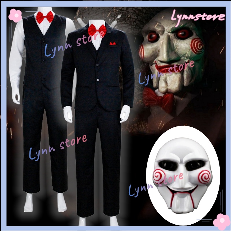 Saw X Costume Cosplay Horror Movie Jigsaw Killer Costume Black Western