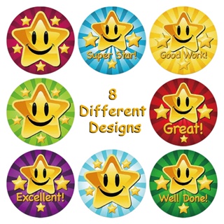 10sheets/bag Gold Star Sticker Stamping Five Pointed Star Sticker  Children's Reward Sticker Teacher Praise Label