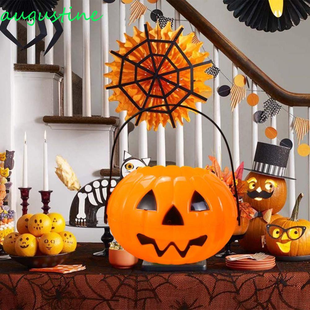 AUGUSTINE Mini Pumpkin Handheld Bucket, Halloween Mini Pumpkin Bucket