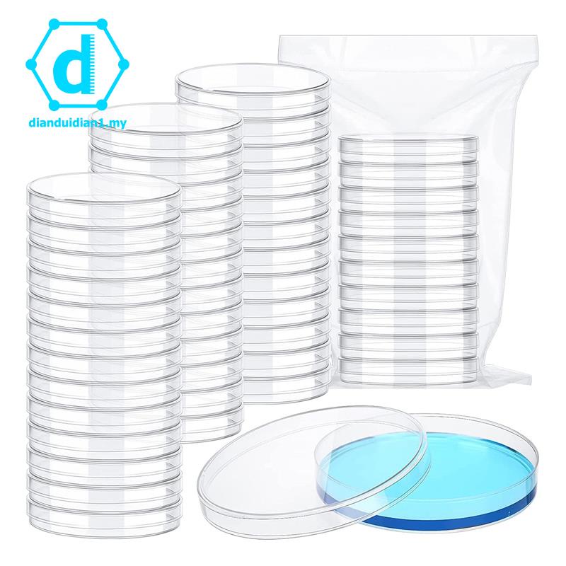 120 Pack Sterile Plastic Petri Dishes with Lid, Sterile Petri Dish