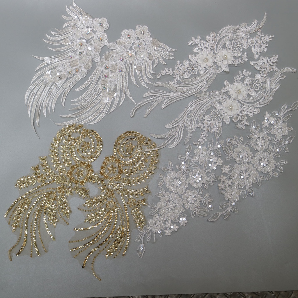 Handmade Glass Rhinestone Appliques For Clothing - DIY Sew-on Patches For Wedding Dresses, Jackets, Bags