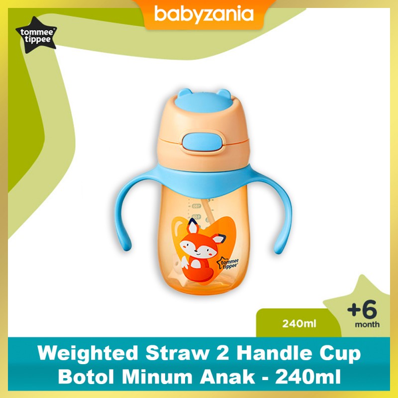 Tommee Tippee Weighted Straw Cup with Handle Children's Drinking Bottle