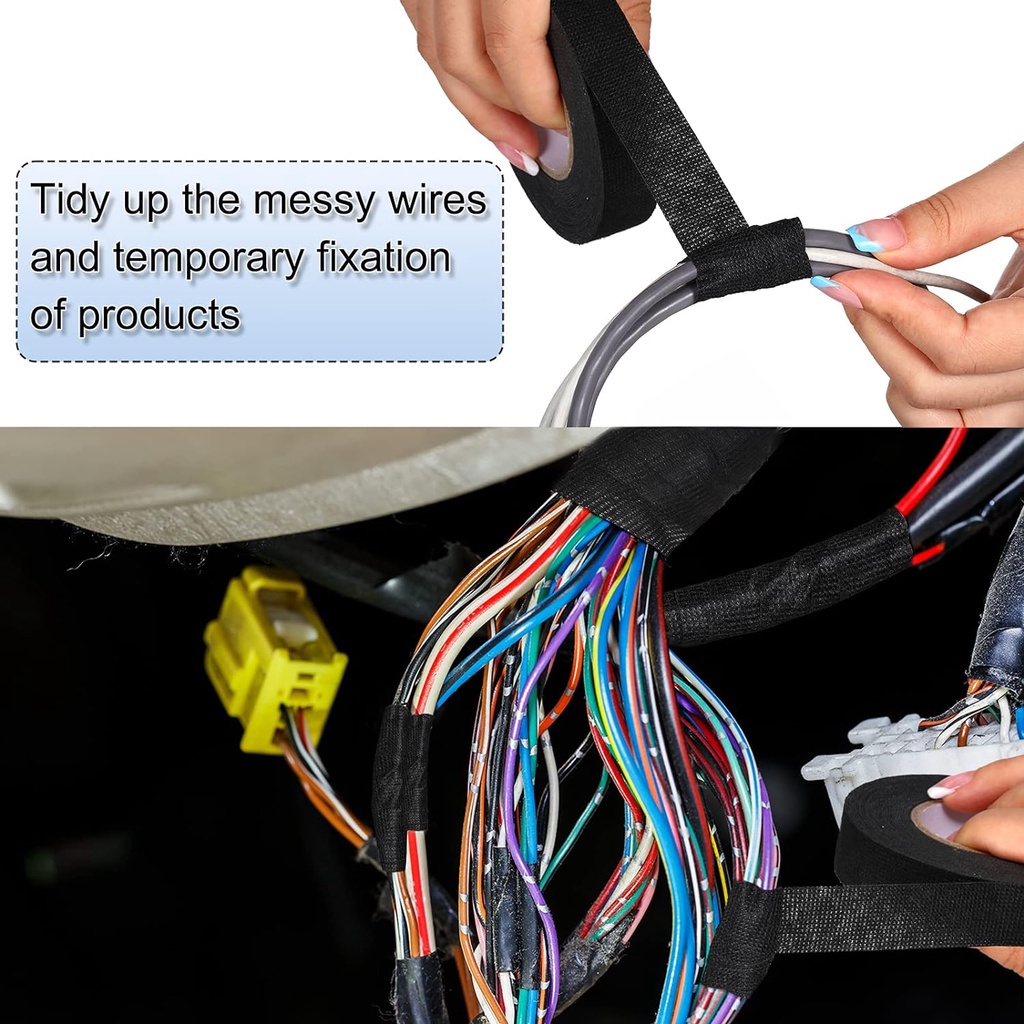 15M Heat Proof Wiring Wire Tape Pembalut Wayar Kereta Adhesive Electric