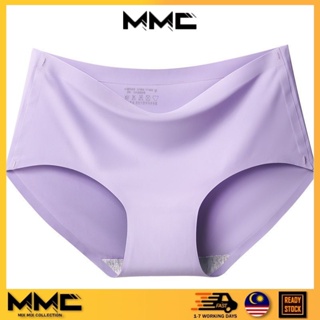 Sexy Seamless Ice Silk Panties Women's One Piece Ultra Thin Underwear  Seluar Dalam