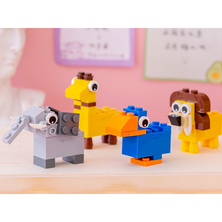 Lego Sharpener Kids DIY Puzzle Pencil Sharpener Lion Toucan Giraffe ...