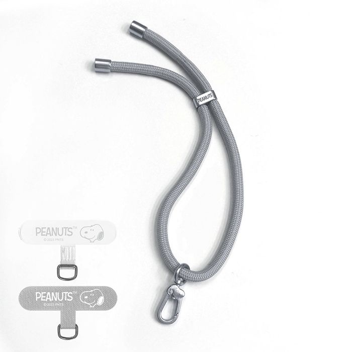 SNOOPY Japanese Texture Mobile Phone Wrist Short Lanyard/Gray eslite ...