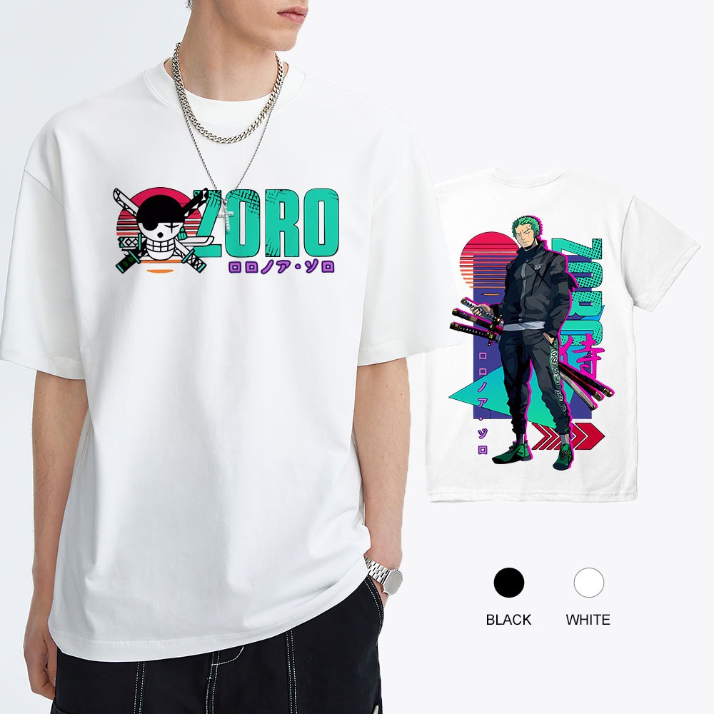 Anime shirt unisex Roronoa Zoro high quality cotton T-shirt loose new ...