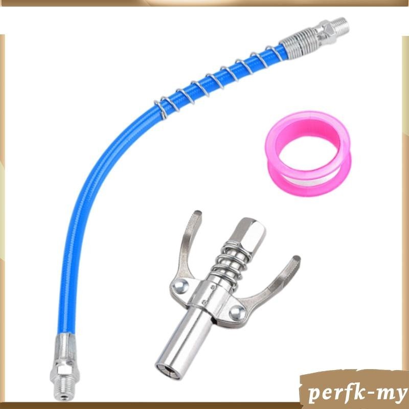[PerfkMY] Greases Nozzle Coupler 10000PSI with 12" Spring Flexible Hose