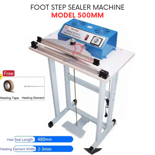 Model 500mm Width 3mm Foot Step Sealer Machine Foot Sealer Pedal ...