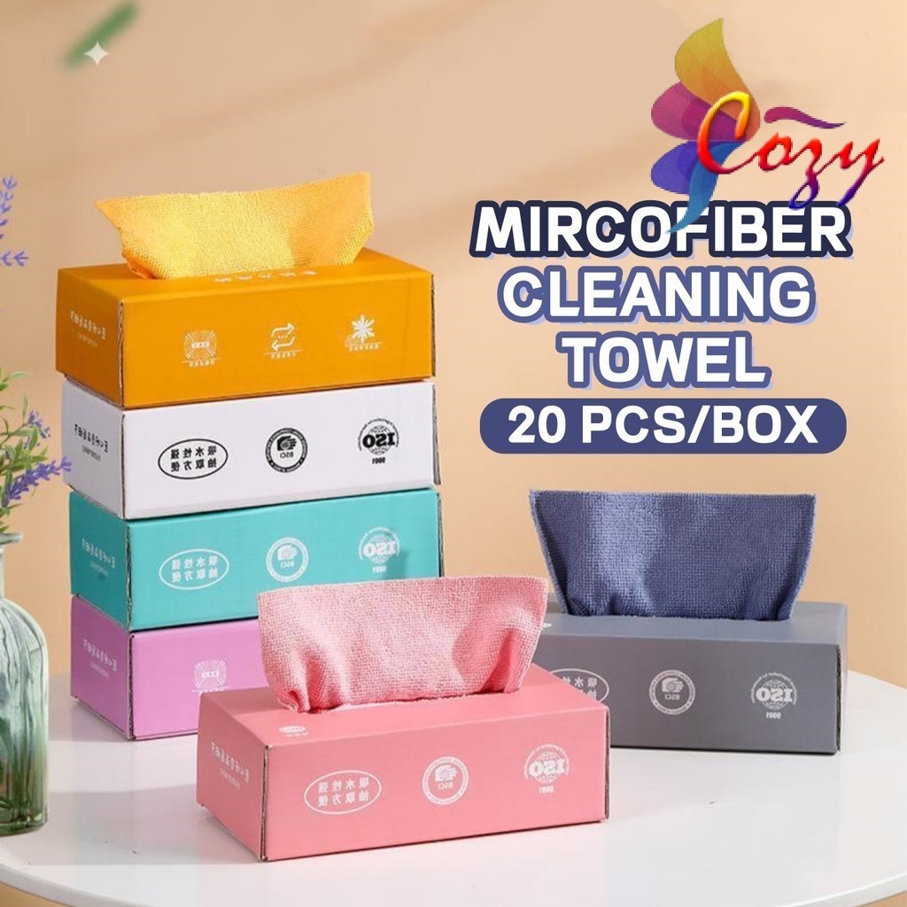 (20 PCS) Microfiber Kitchen Towel Disposable Dish Cloth Reusable ...