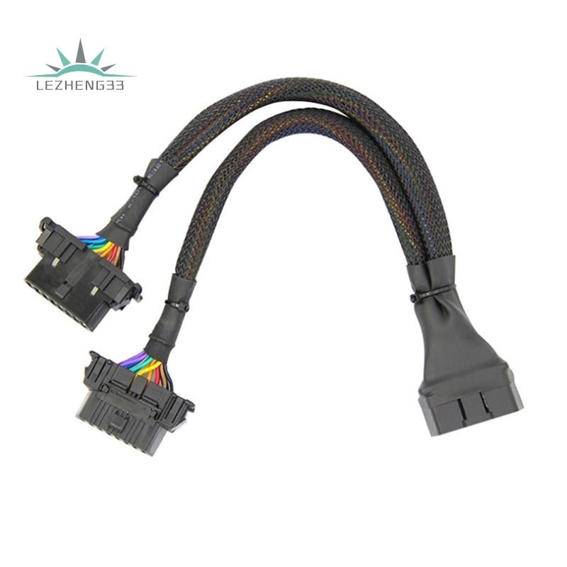 thumbnail image 2 of Obd Ii Splitter Cable DKARDU OBD2 Splitter OBD II 16 Pin Extension 1x Male To Dual Female Extension Cable, Diagnostic Extender Adapter For Car GPS Tracker Bluetooth WiFi OBD Code Scanners, Code 2 of 11