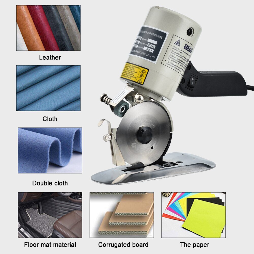 90MM YJ-90B Hand Push Electric Scissors Electric Circle Cutting Cloth ...