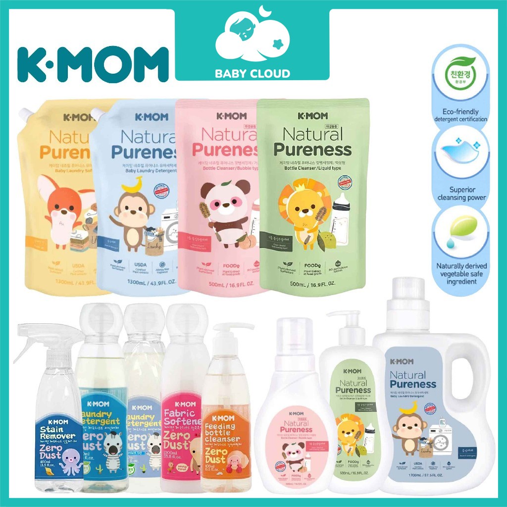 K-Mom Laundry Detergent Zero Soap | Natural Cleanser Green Olive ...
