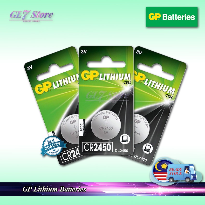 GENUINE GP BATTERY CR2450 LITHIUM CELL 3V BATTERY CR2450 (1PC / 5PCS ...