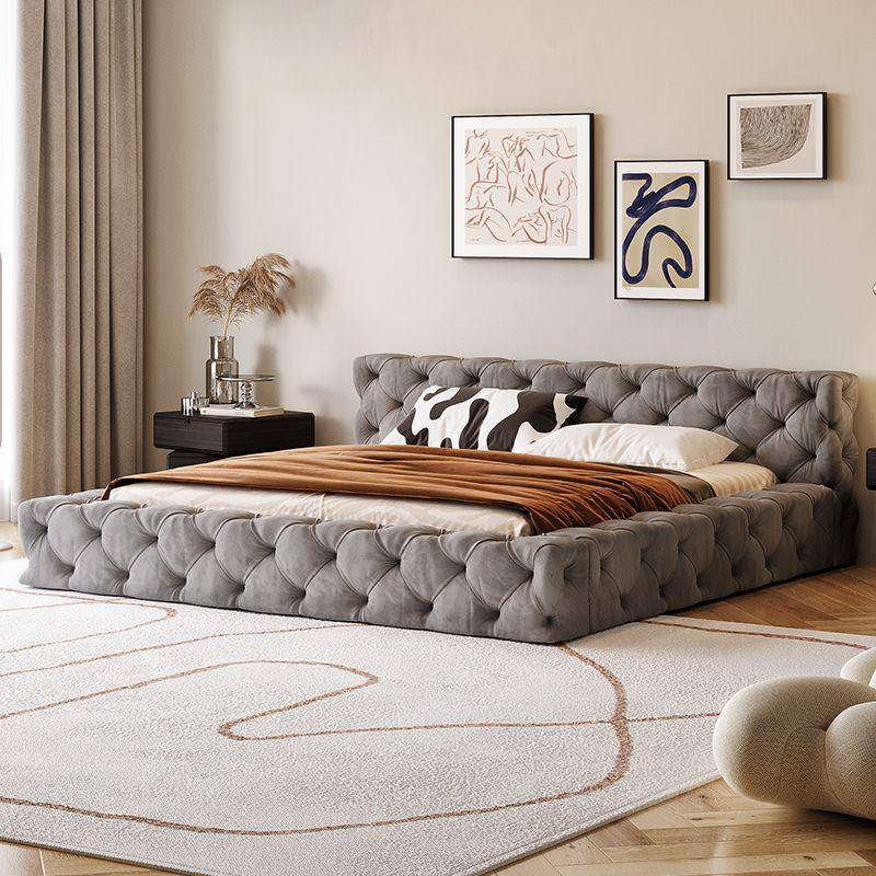 Japanese tatami bed, inset style fabric bed, modern and simple pullup