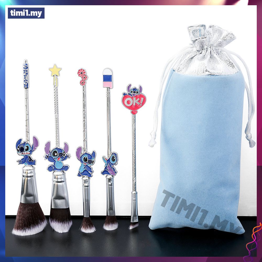 Stitch 5 Soft Hair Loose Powder Brushes Blush Brushes Eyeshadow Brushes