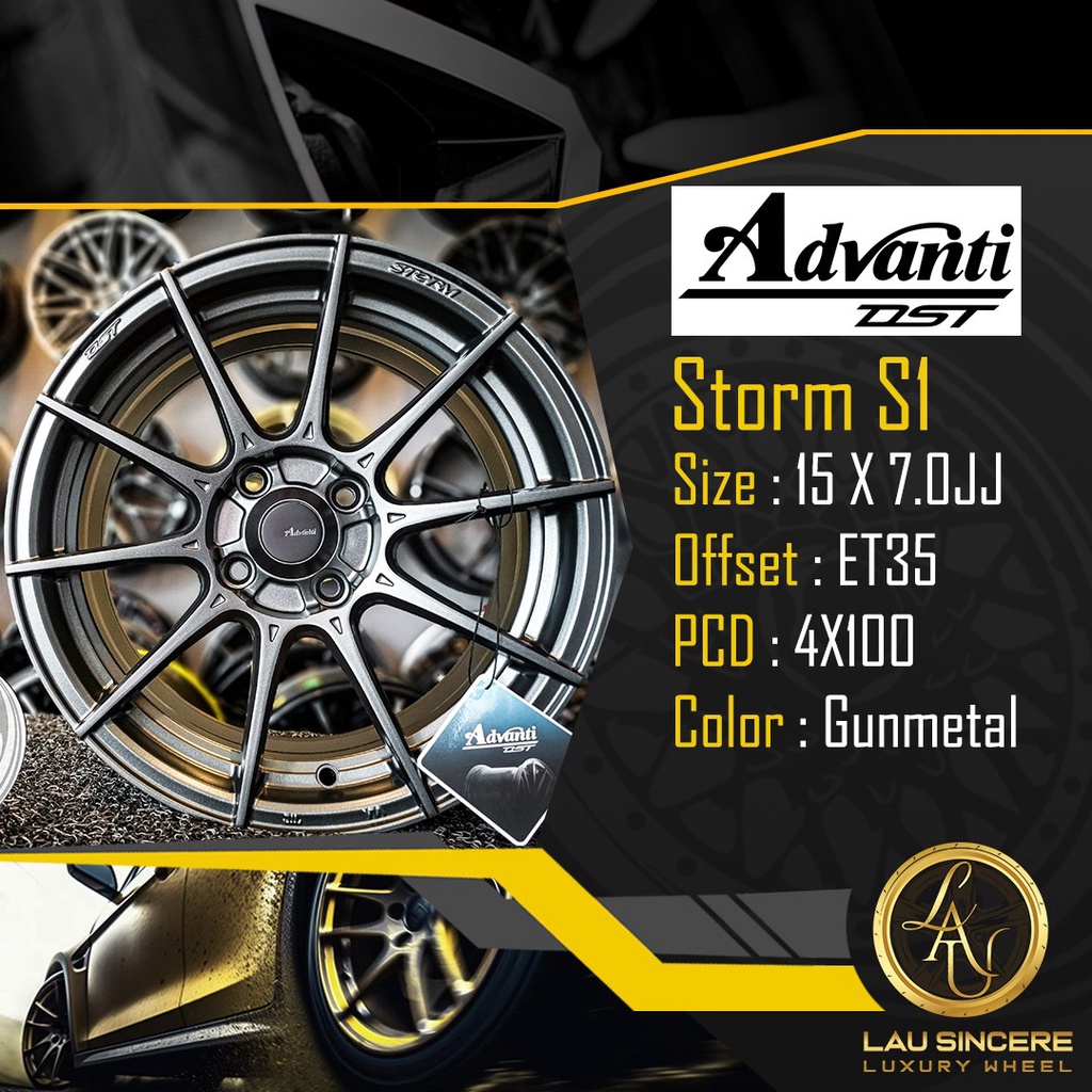 Advanti Storm S1 15 X 7.0JJ 4X100 Gunmetal | Shopee Malaysia