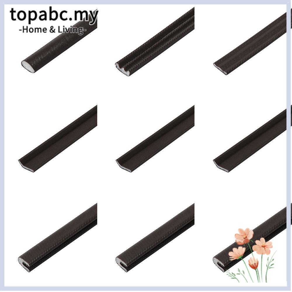 TOPABC 5M Sealing Strip PU Foam Soundproof Door Seal Gap Filler Draught