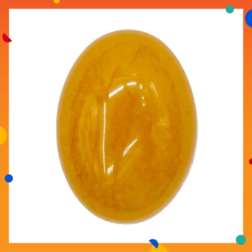 Yellow Chalcedony, 13x18mm, Gemstone Cabochon DIY Ring Batu Cincin ...