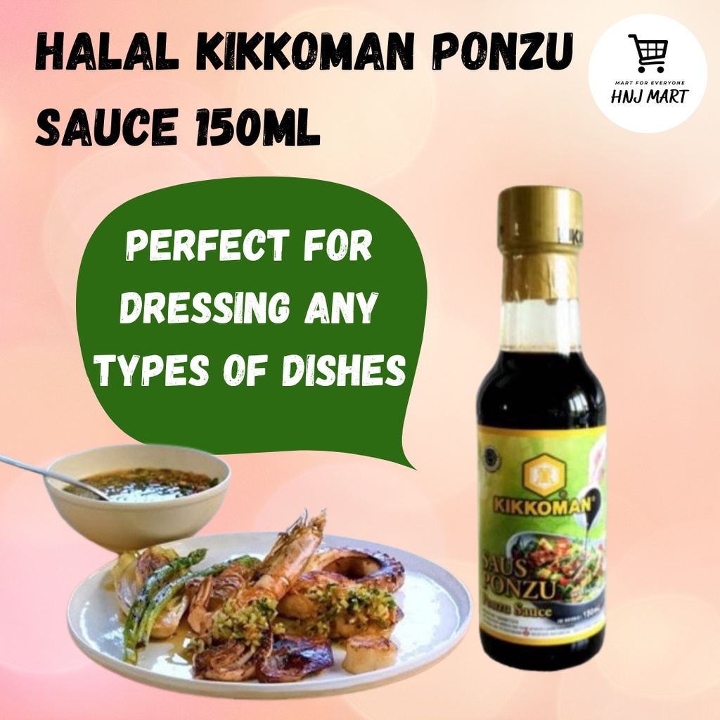 Halal KIKKOMAN PONZU SAUCE 150ml Japanese Ponzu Sauce Japan Citrus