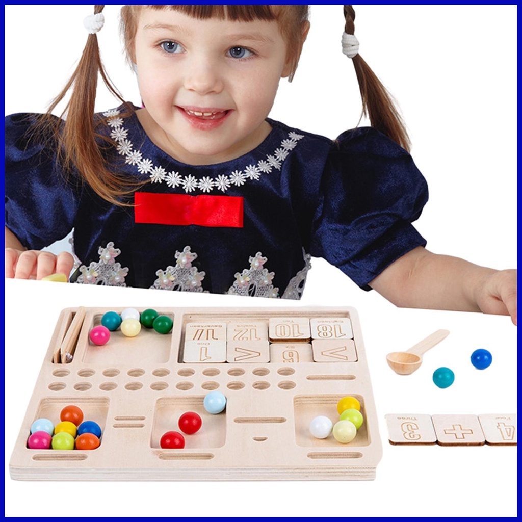 Montessori Number Board Cognitive Counting Peg Board Hand Eye ...