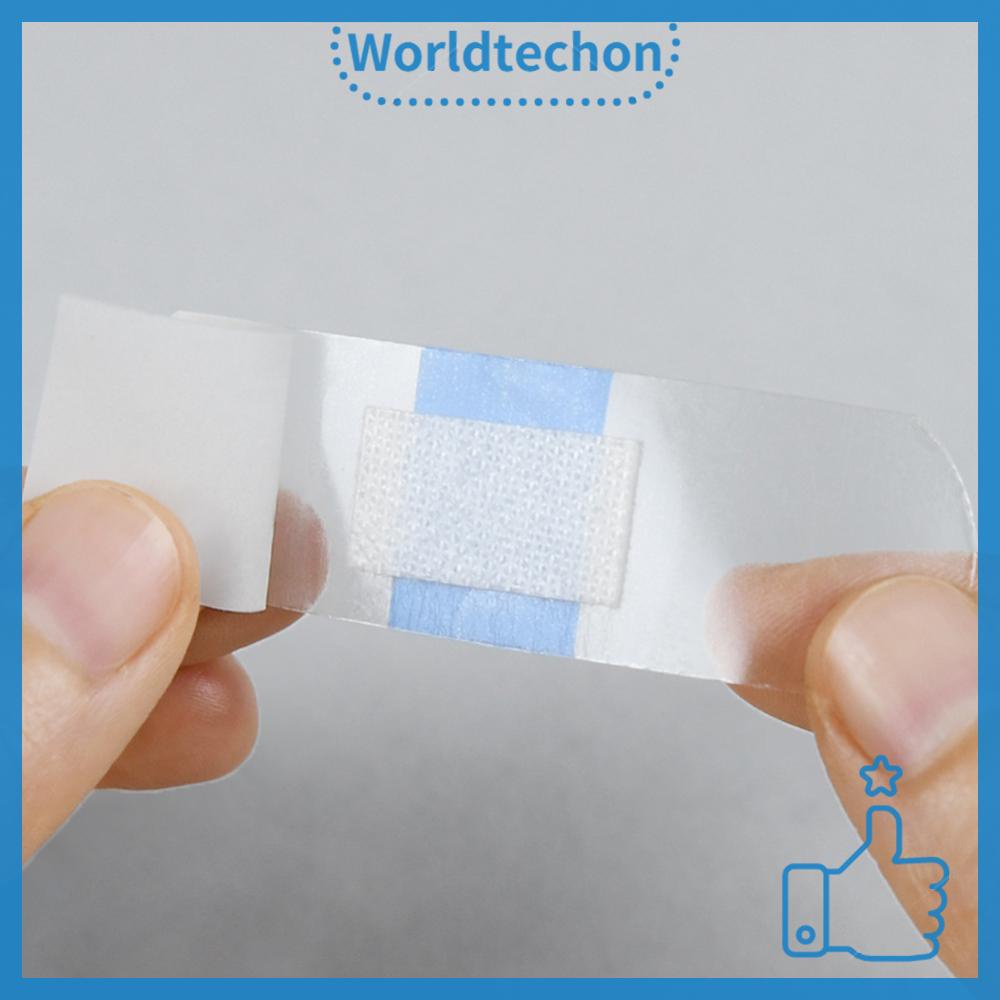 ღ worldtechon ღ 50/120Pcs PU Transparent Waterproof Band Aid Invisible