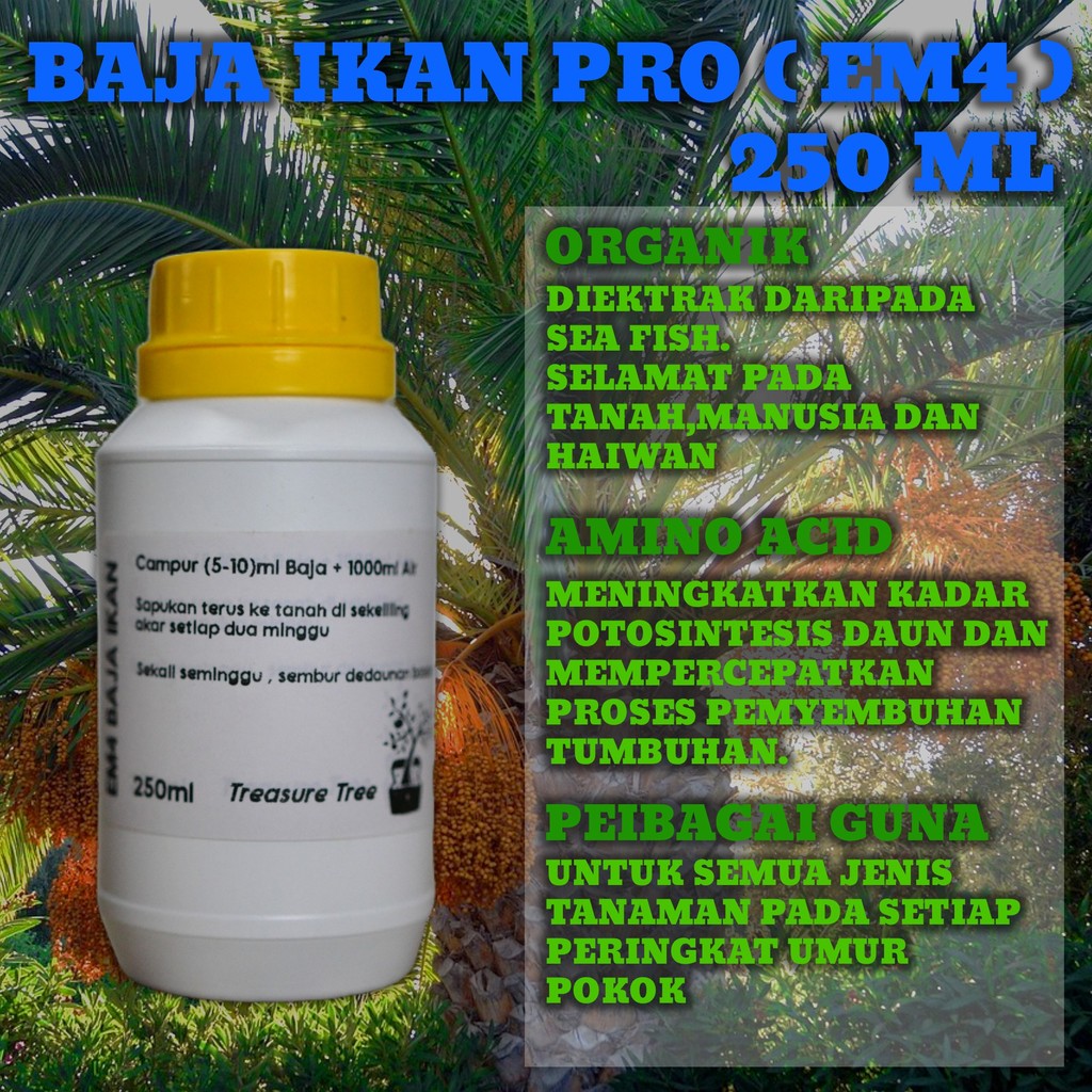 BAJA IKAN 250ML UNTUK PERTANIAN #EM4 /FISH AMINO ACIDS (FAA) | Shopee ...
