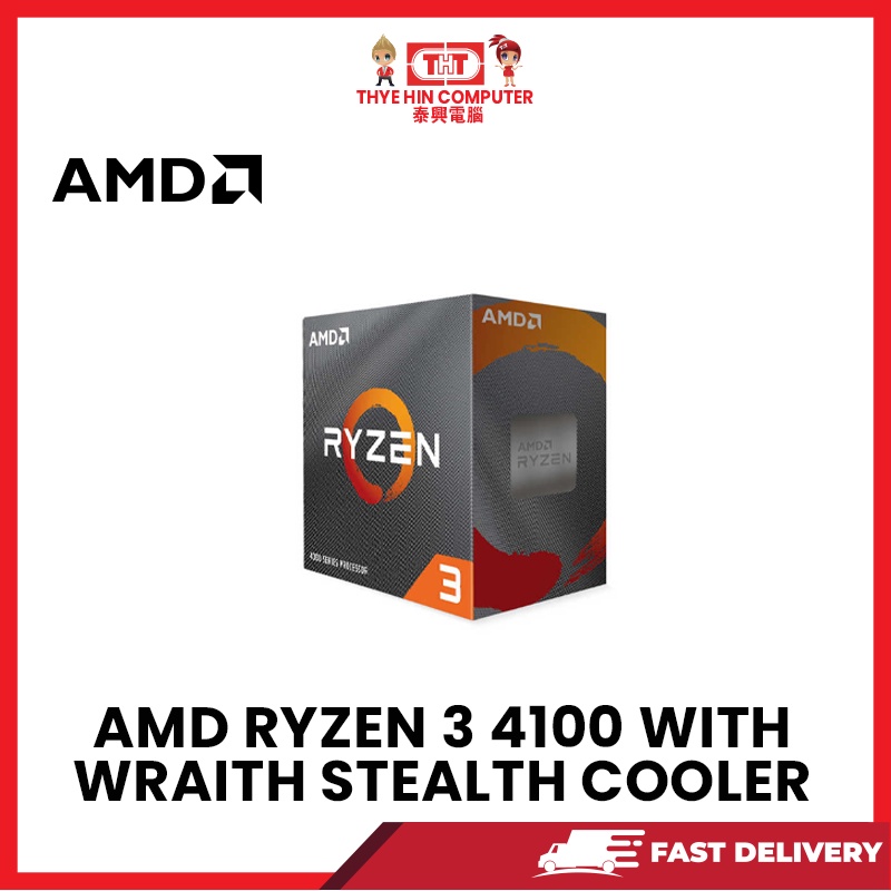 AMD RYZEN 3 4100 WITH WRAITH STEALTH COOLER | Shopee Malaysia