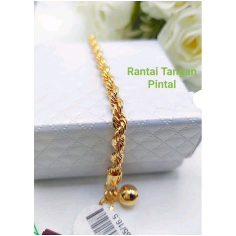 BT5080 Zhulian Gold Plated Bracelet Saiz 19 cm | Shopee Malaysia