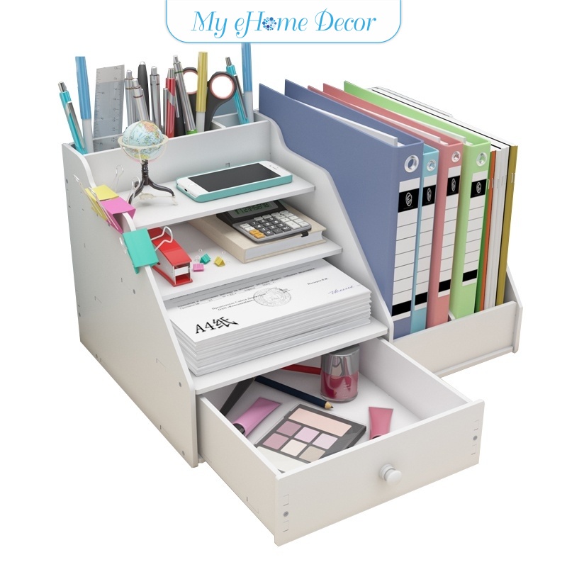Tabletop stationery storage box file storage rack document organizer ...