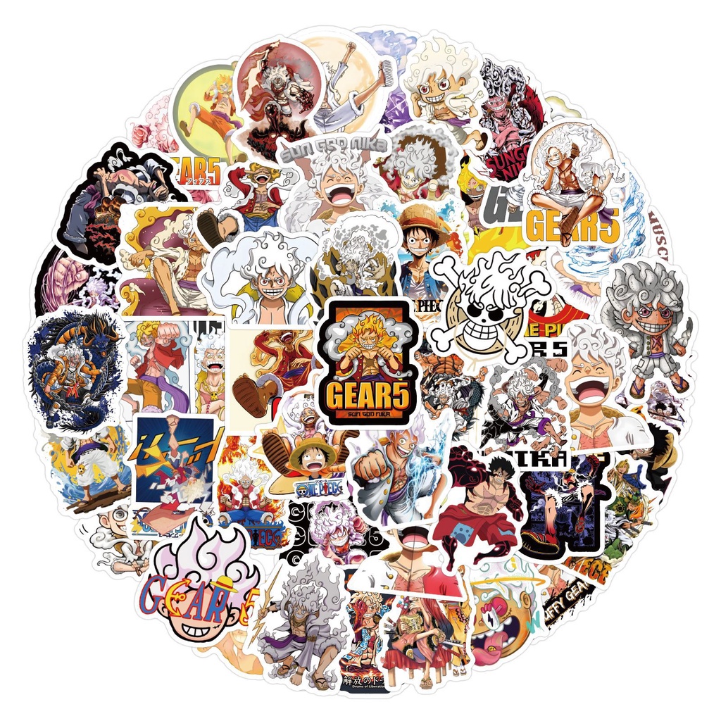 110PCS Anime ONE PIECE Luffy Gare 5 Waterproof Graffiti Stickers For ...