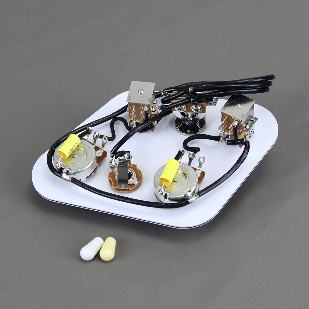 Fleor 2t2v Prewired Wiring Harness Kit Pre Wired 3 Way Switch Push Push Pots For Sg Guitar 3163