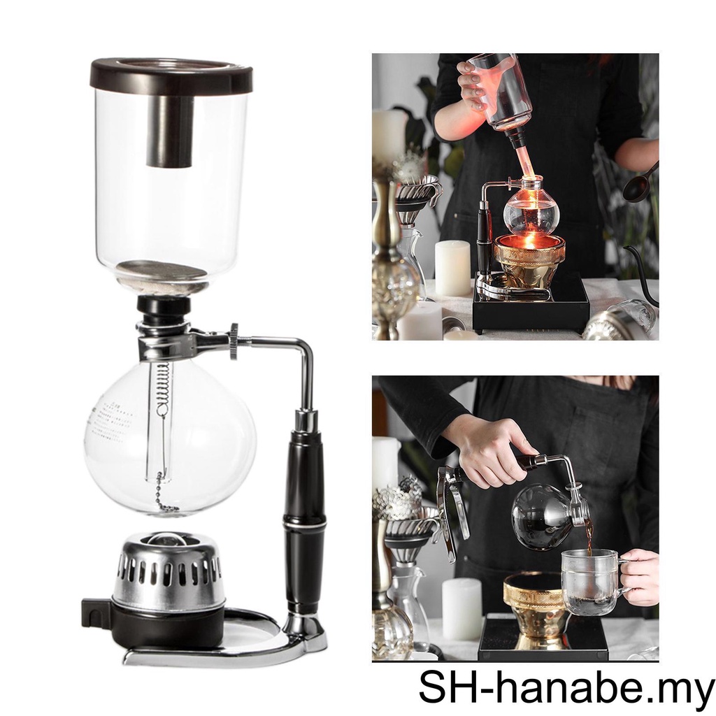 Modern Glass Siphon Coffee Maker Sleek and Efficient Siphon Pot for Bar
