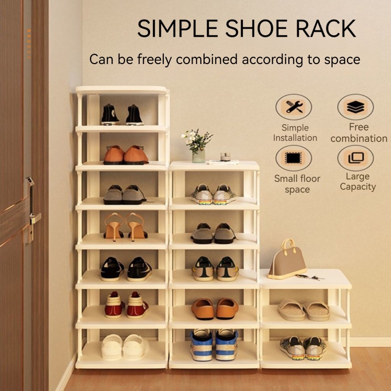 Shoe Rack Multi-layer Folding Narrow Shoe Rack Plastic Simple Shoe Rack ...