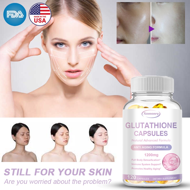 xemenry glutathione Xemenry Glutathione Collagen Capsules-Antioxidant-Anti-Aging-Immune  Enhancement Dull Skin Whitening