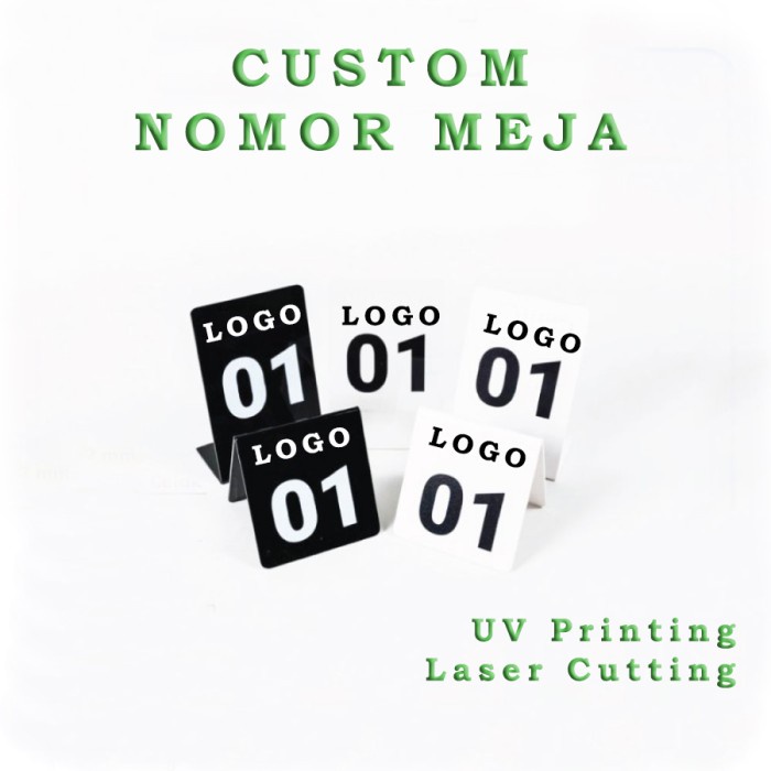Custom Acrylic Table Number Acrylic UV Print Cafe Restaurant Number RMUV1 Shopee Malaysia